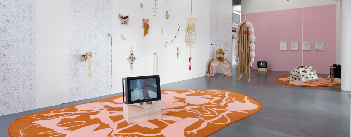 Exposition Bestiario de lenguitas par Mercedes Azpilicuitas au CAC de Brétigny.