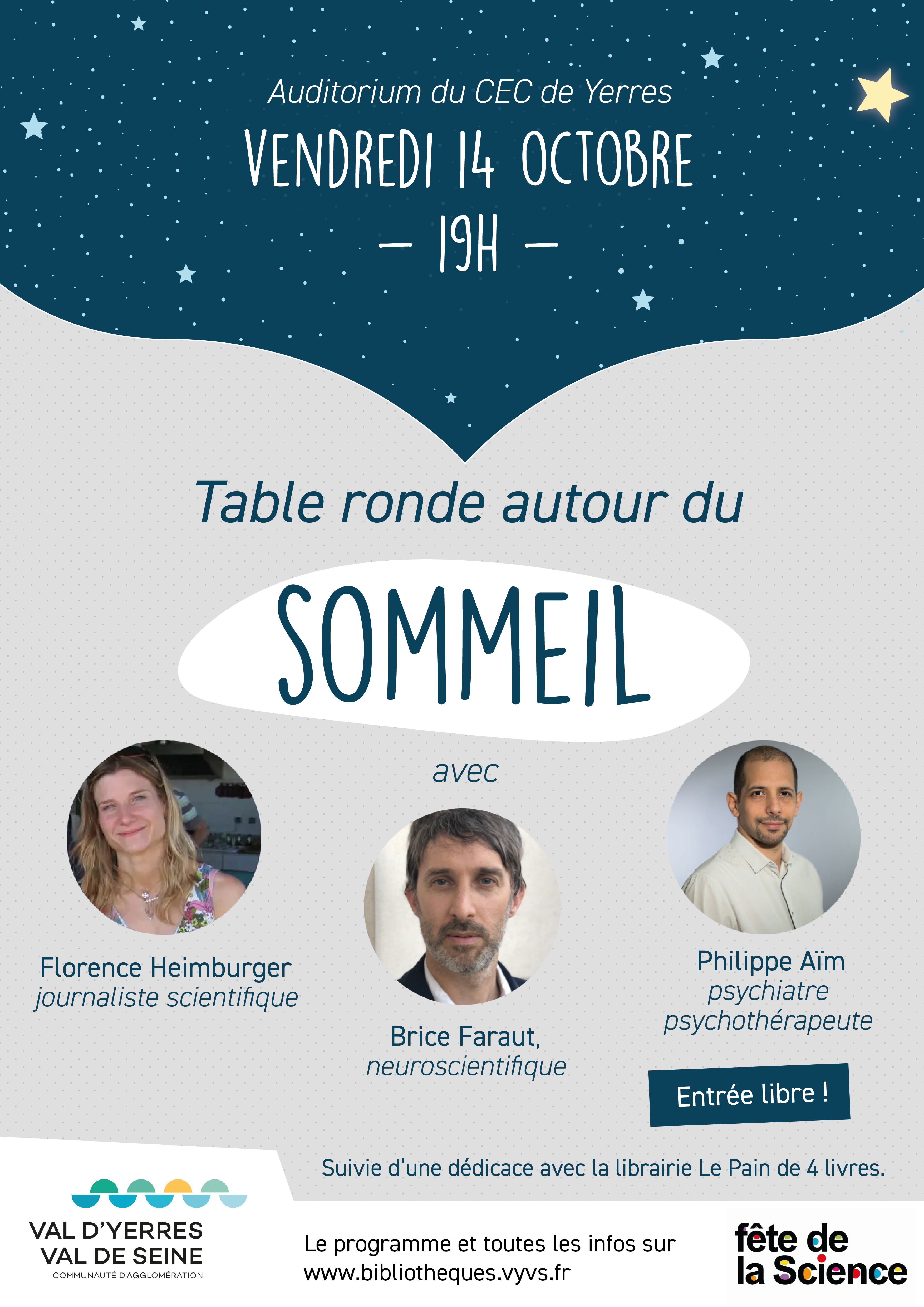 Table ronde sur le sommeil avec trois spécialistes – Fête de la Science