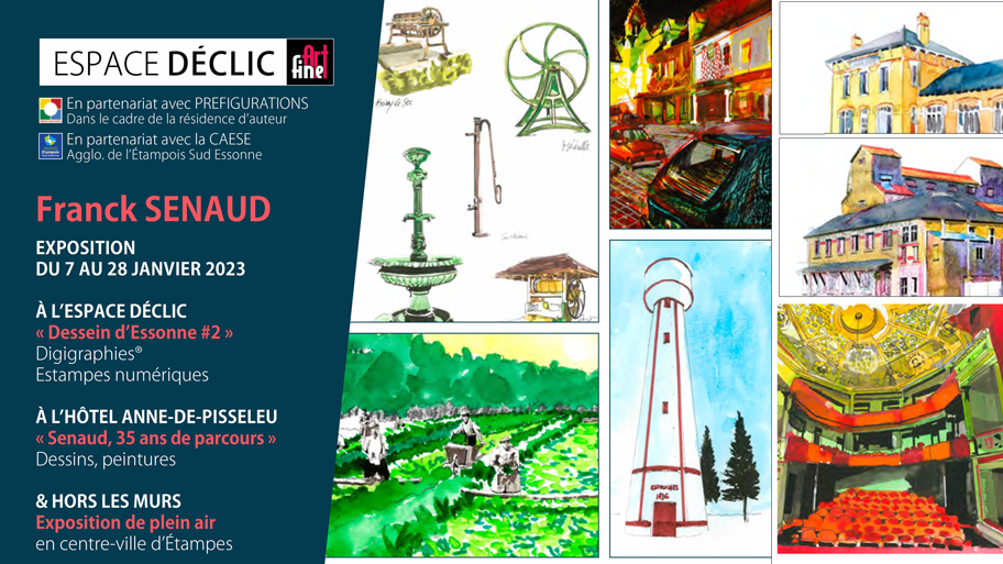 Expos-rencontre – Franck Senaud et ses oeuvres “35 ans de Parcours” et “Dessein d’Essonne 2” – Des Trésors d’architecture en Essonne