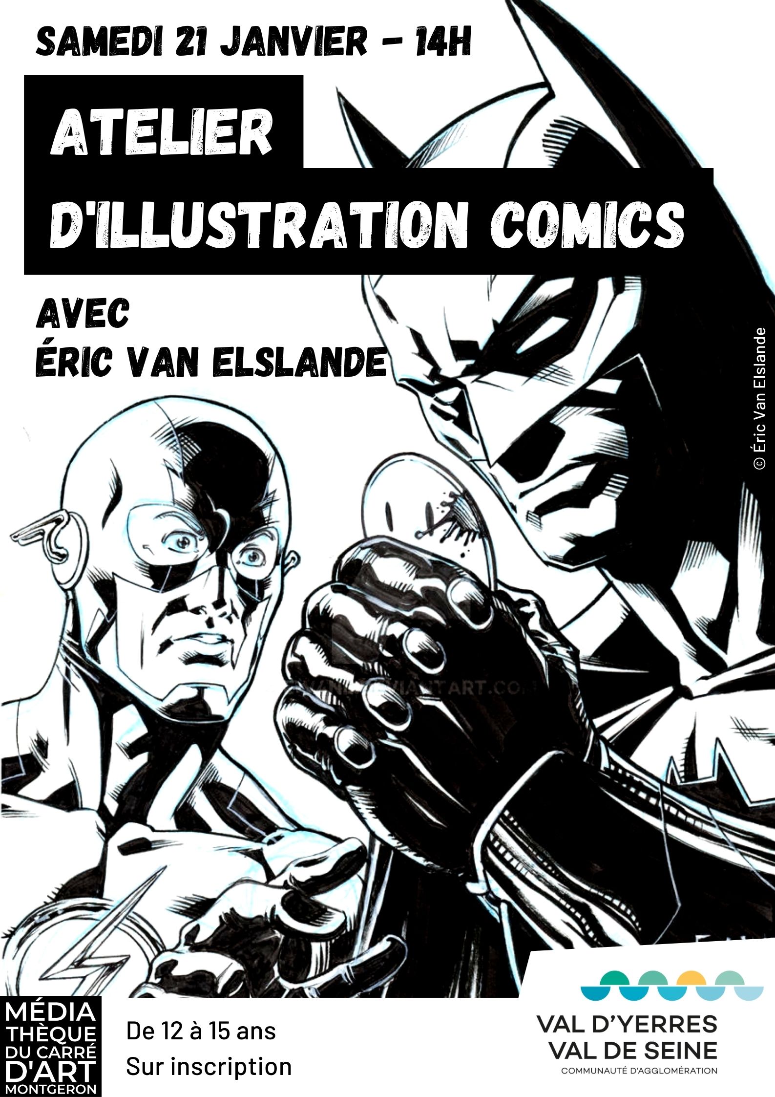 Atelier d’illustration Comics avec Eric Van Elslande