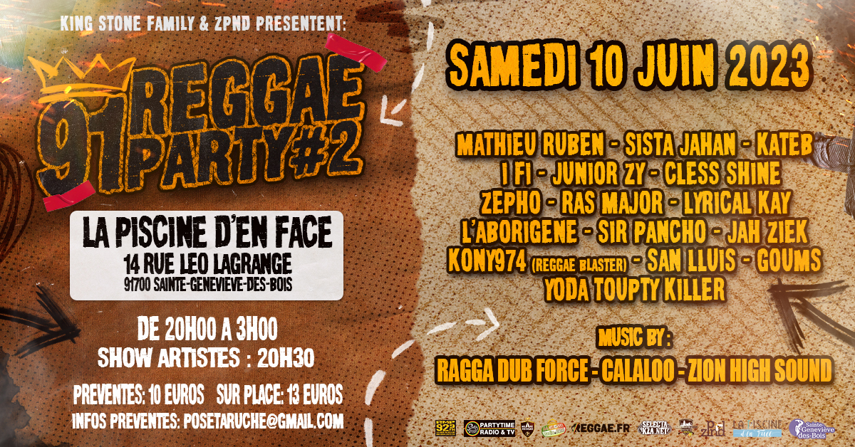 91 REGGAE PARTY – 2ème édition