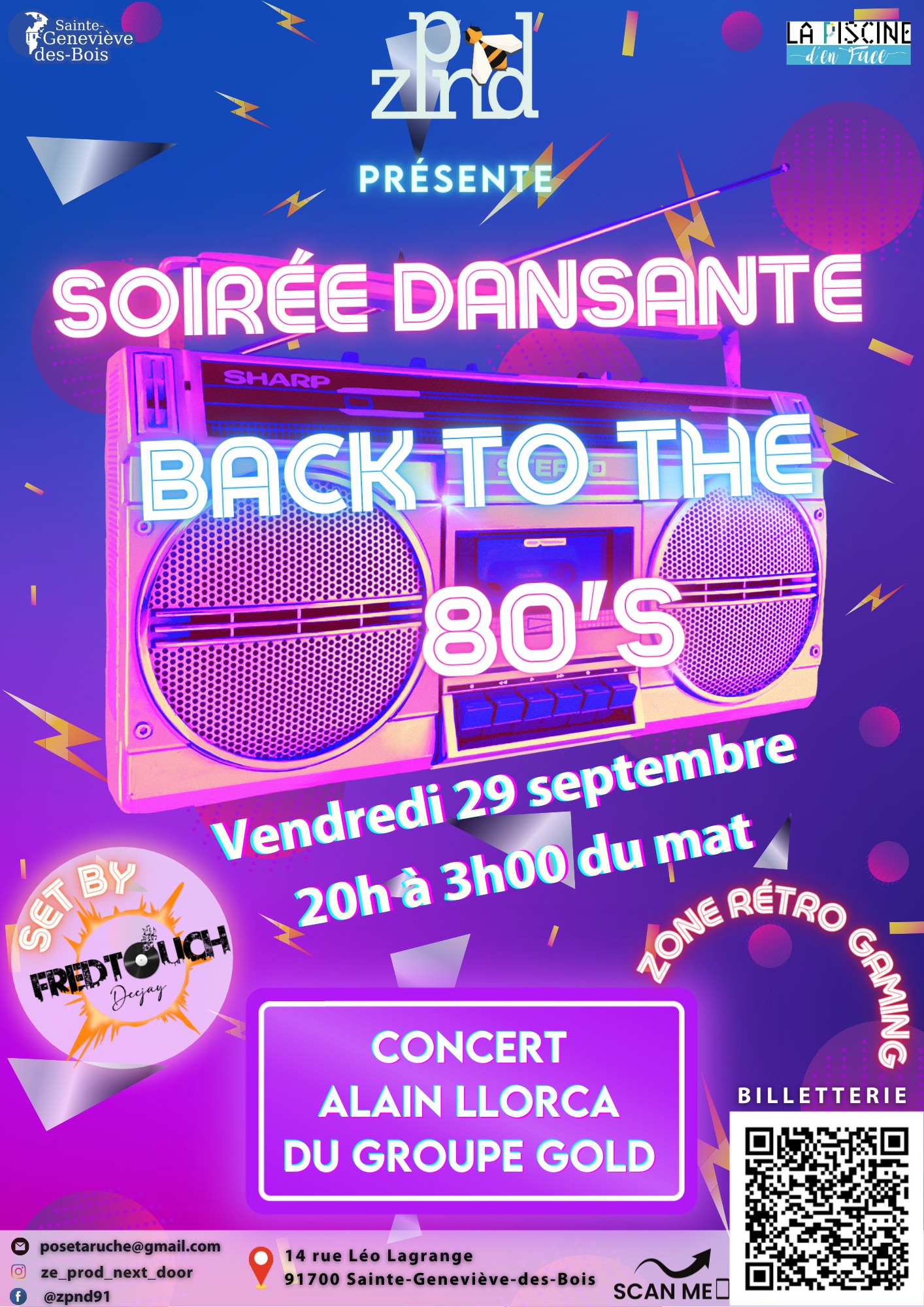 Soirée dansante années 80 avec Guest by Zpnd à La Piscine d'en Face - M