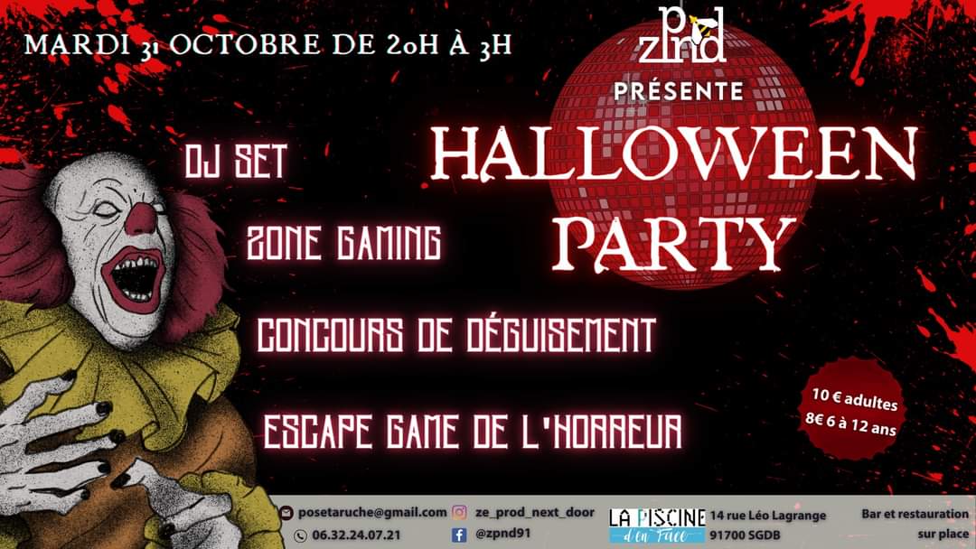 HALLOWEEN PARTY By ZPND À LA PISCINE D’EN FACE