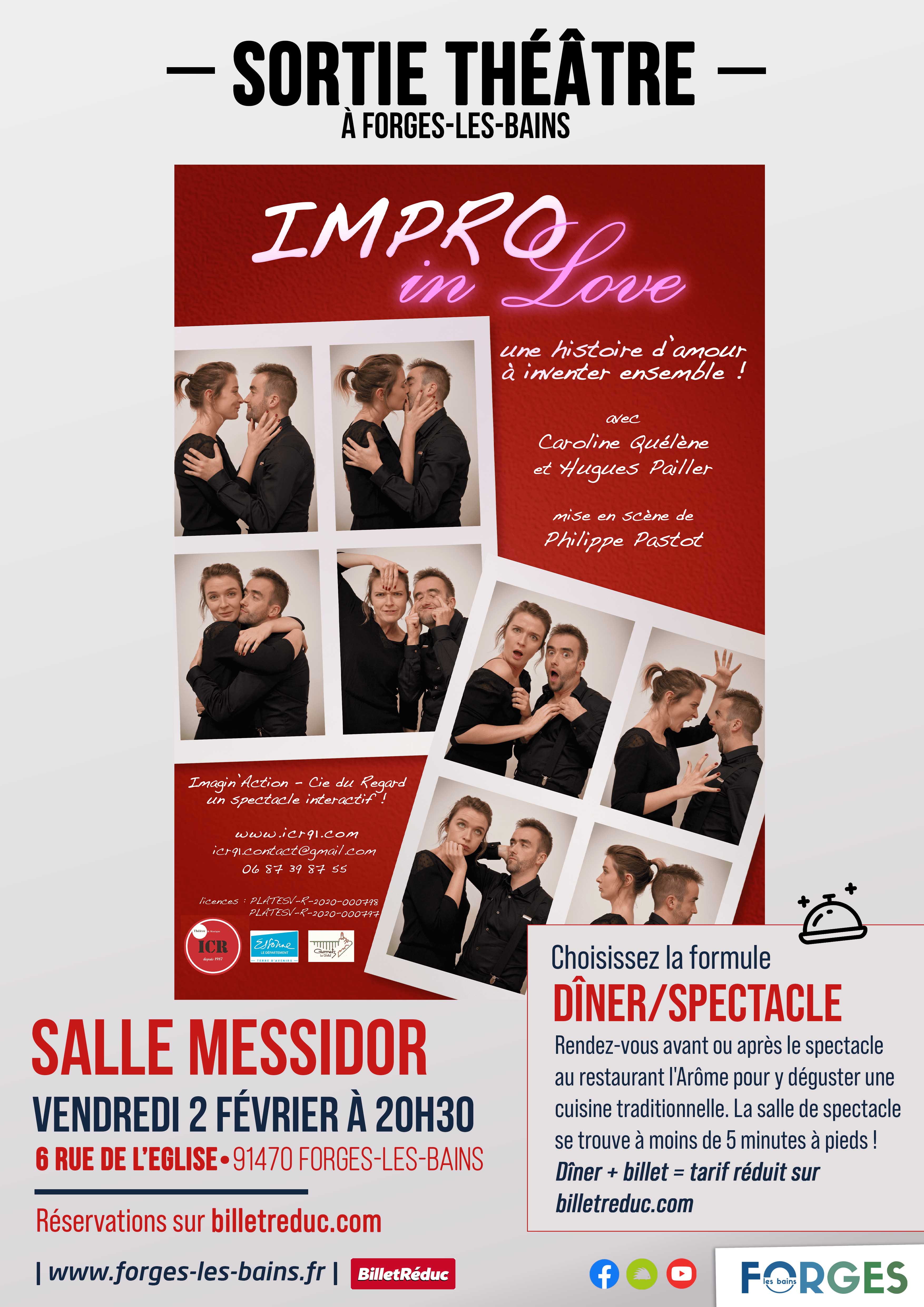 Dîner/théâtre “Impro In Love”