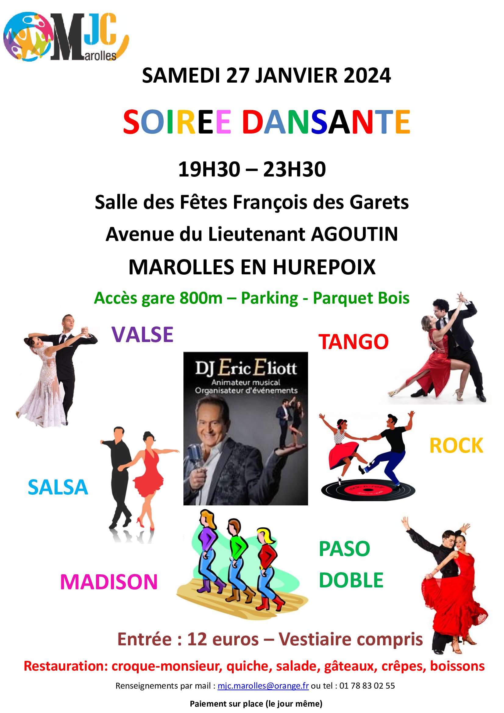 SOIREE DANSANTE DU 27 JANVIER 2024 - M'Essonne
