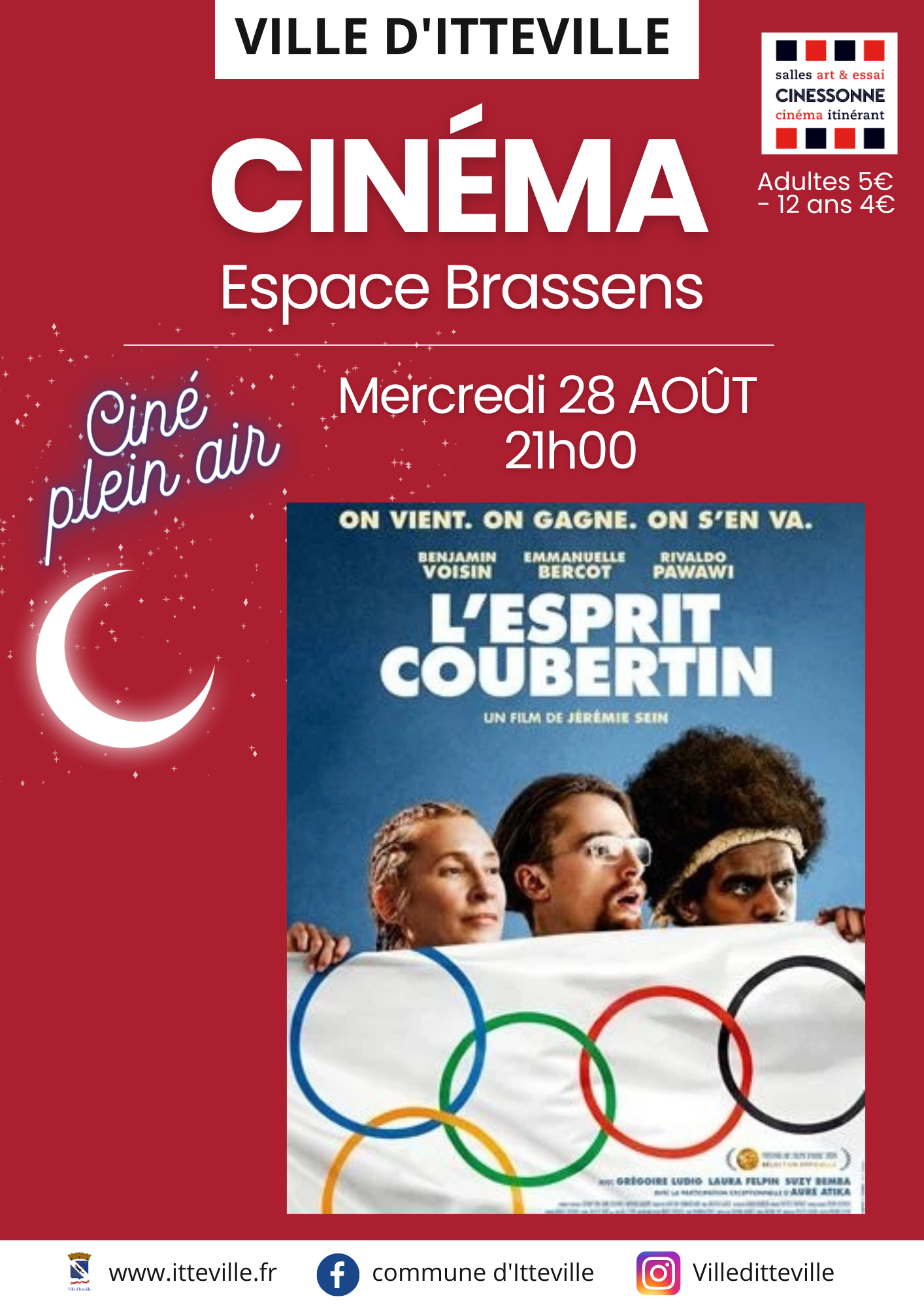 CINEMA EN PLEIN AIR « L’ESPRIT COUBERTIN »