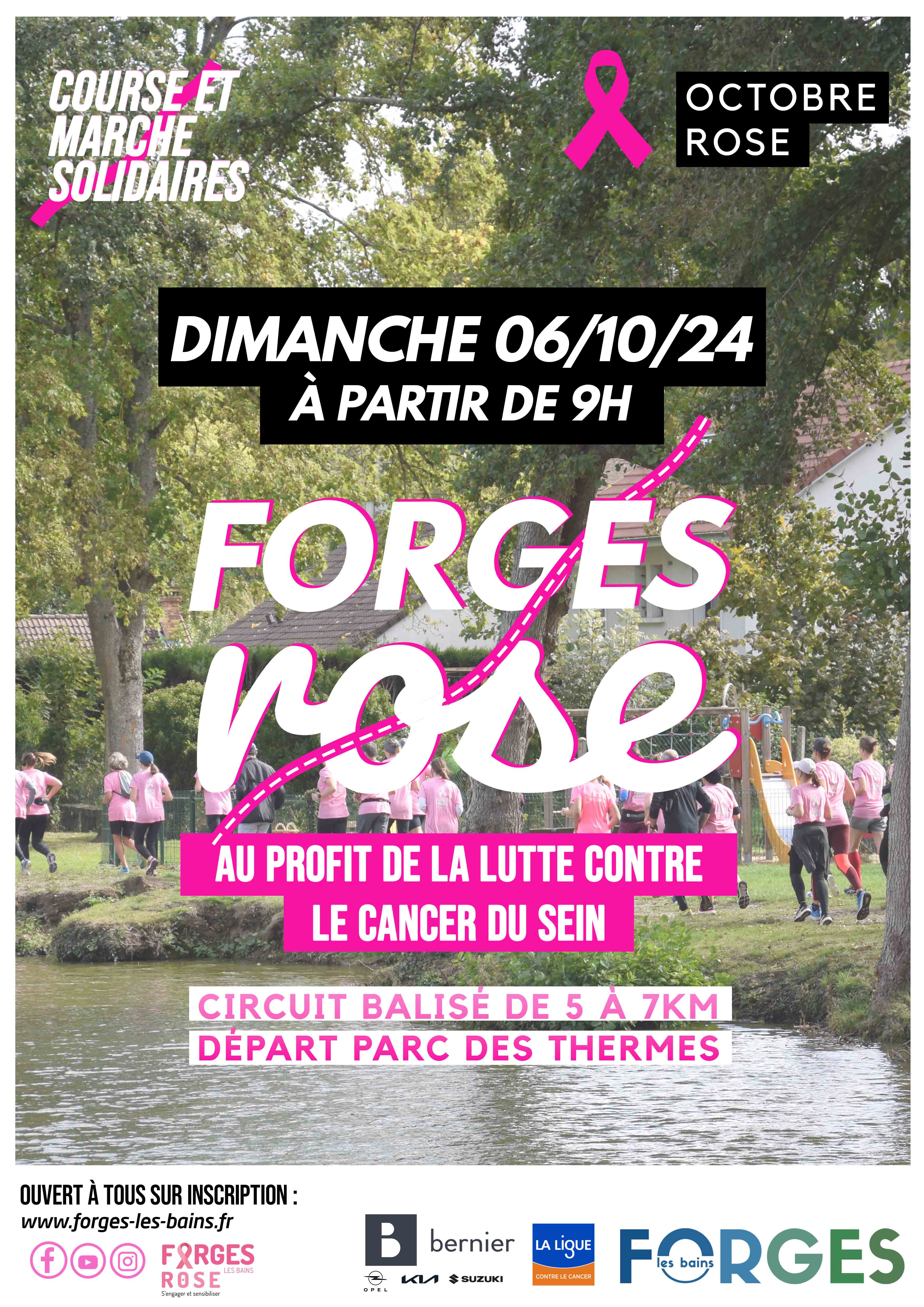 Forges rose : course et marche solidaire pour la prévention cu cancer du sein