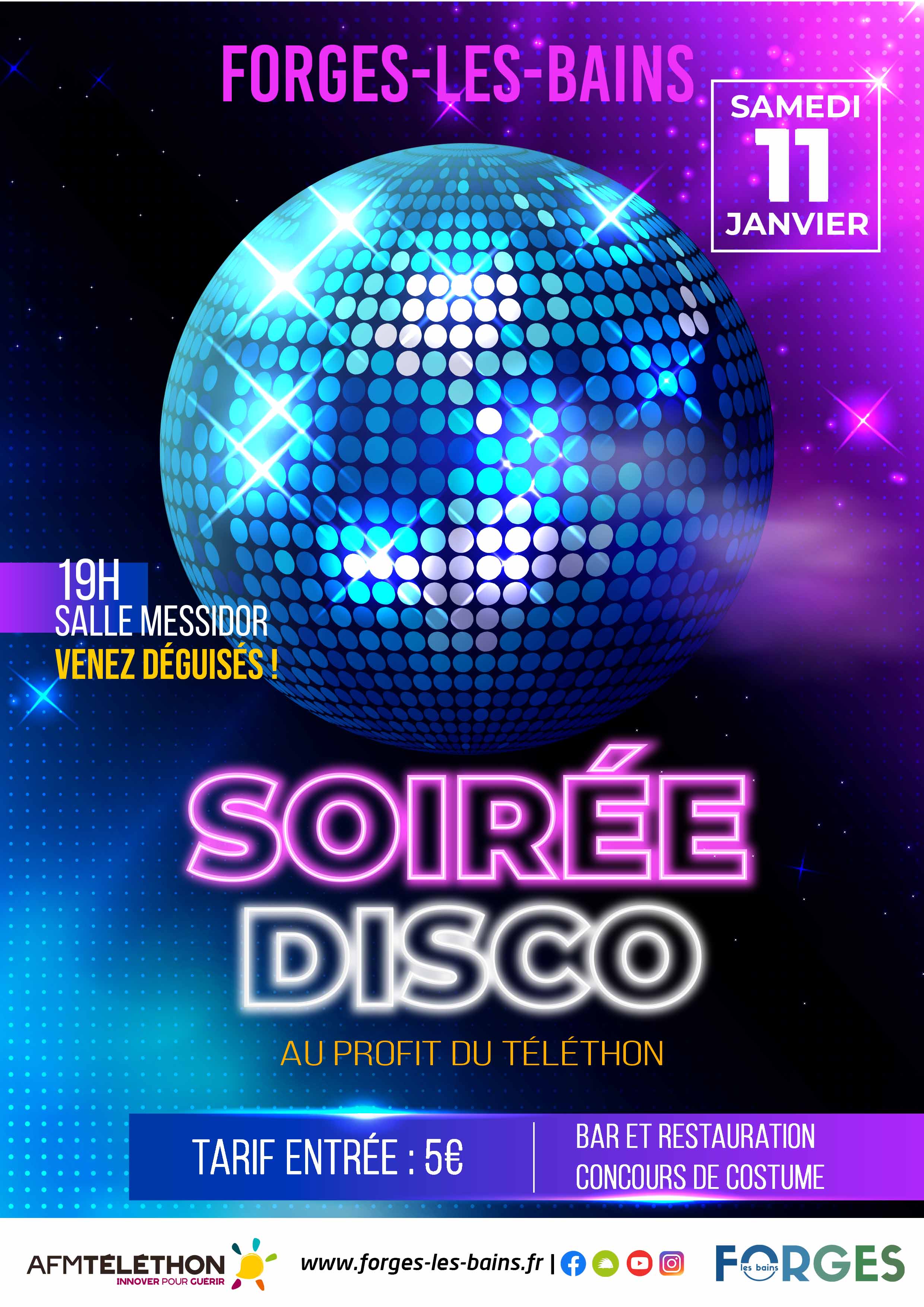 Soirée disco au profit du téléthon