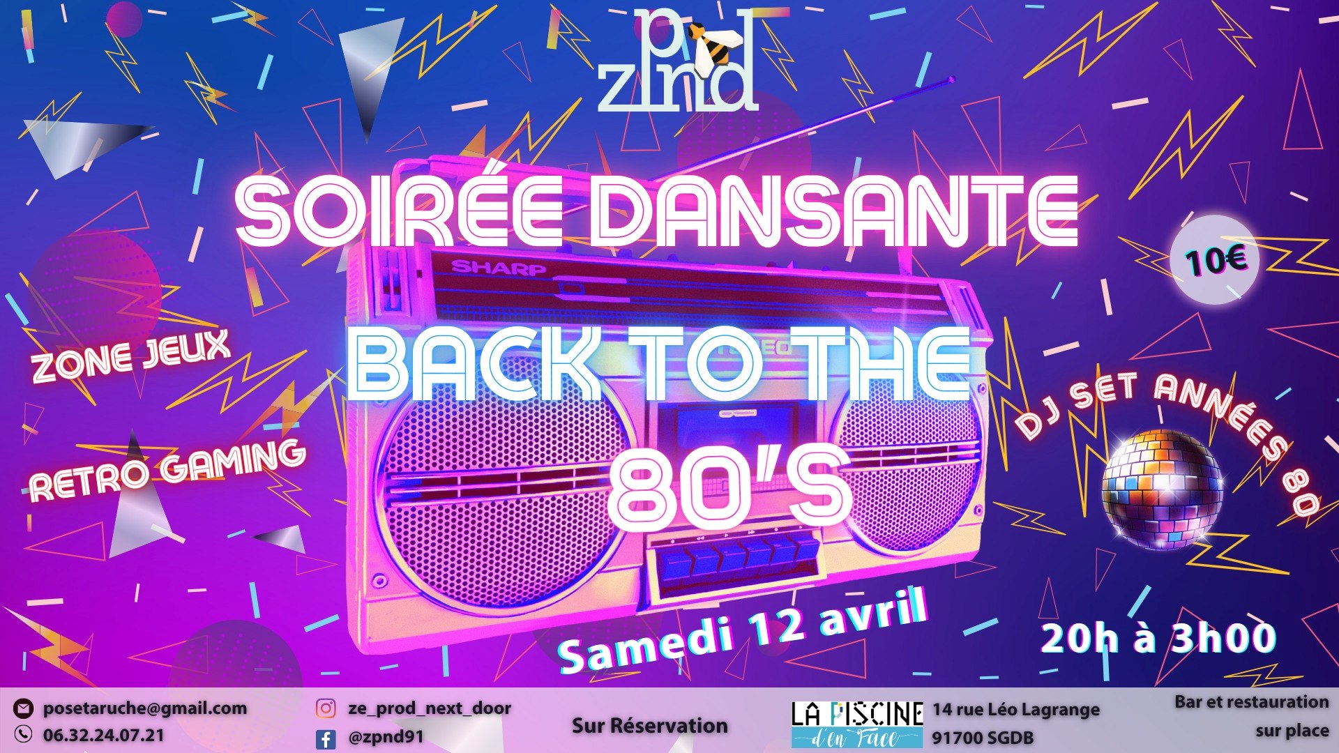 Soirée dansante -Back to the 80’s