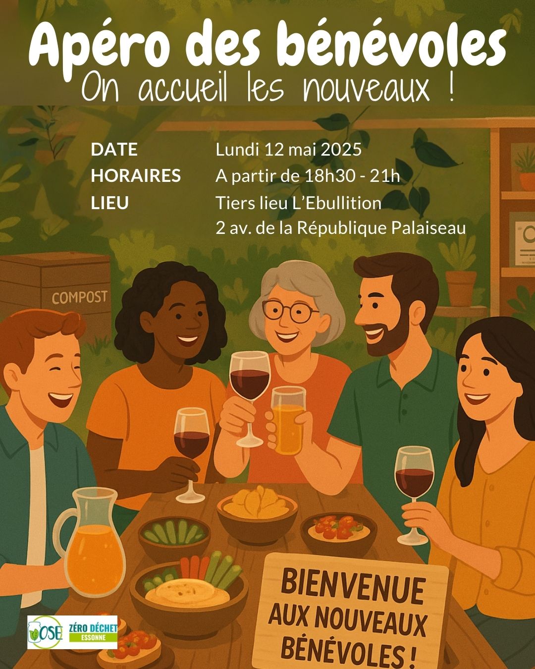 Apéro Accueil de nouveaux bénévoles