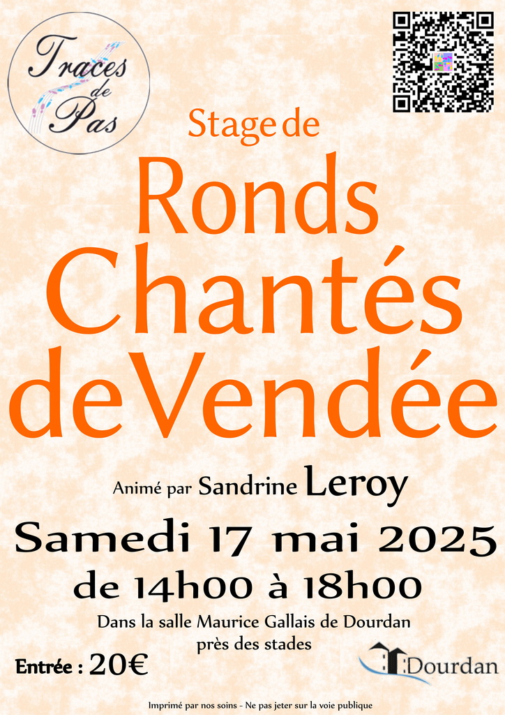 Stage de danse : Ronds chantés de Vendée à Dourdan