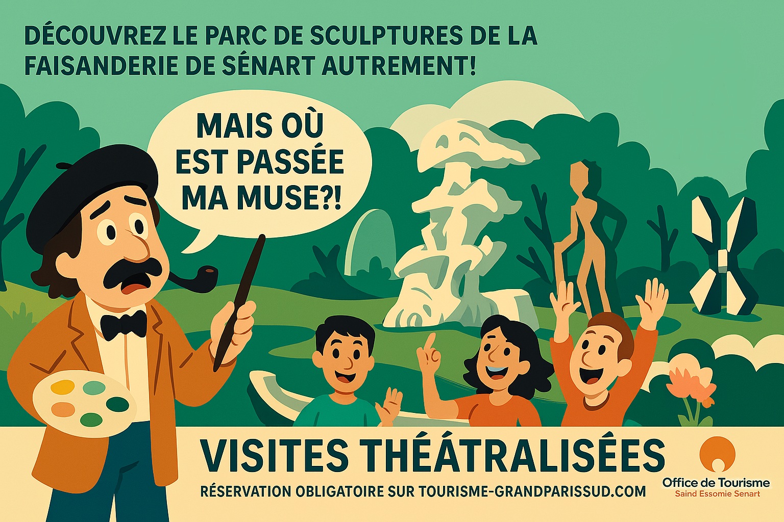 Visite théâtralisée du parc de sculpture de la Faisanderie de Sénart